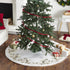 Imperial Design Hand Beaded Christmas Tree Skirt on Cream Silk - Large - 60" - ARCADIA HOME